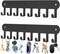 2 Pack Wall Mount Key Holder, Key Hanger Wall Mount with 8 Hooks, Adhesive Key Holder for Wall, No-Drill Decorative Black Key Rack for Living Room, Kitchen, or Bathroom